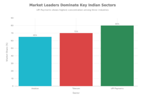 market dominance in key sectors in India for 2025