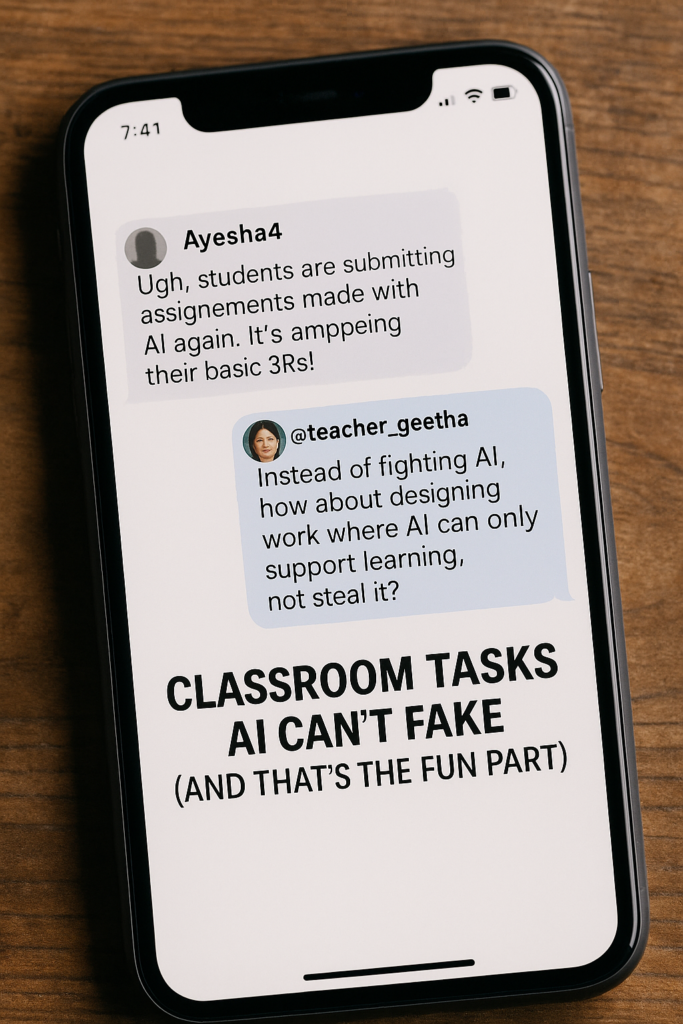 17 Classroom Tasks AI Can’t Fake (No Matter How Hard It Tries)