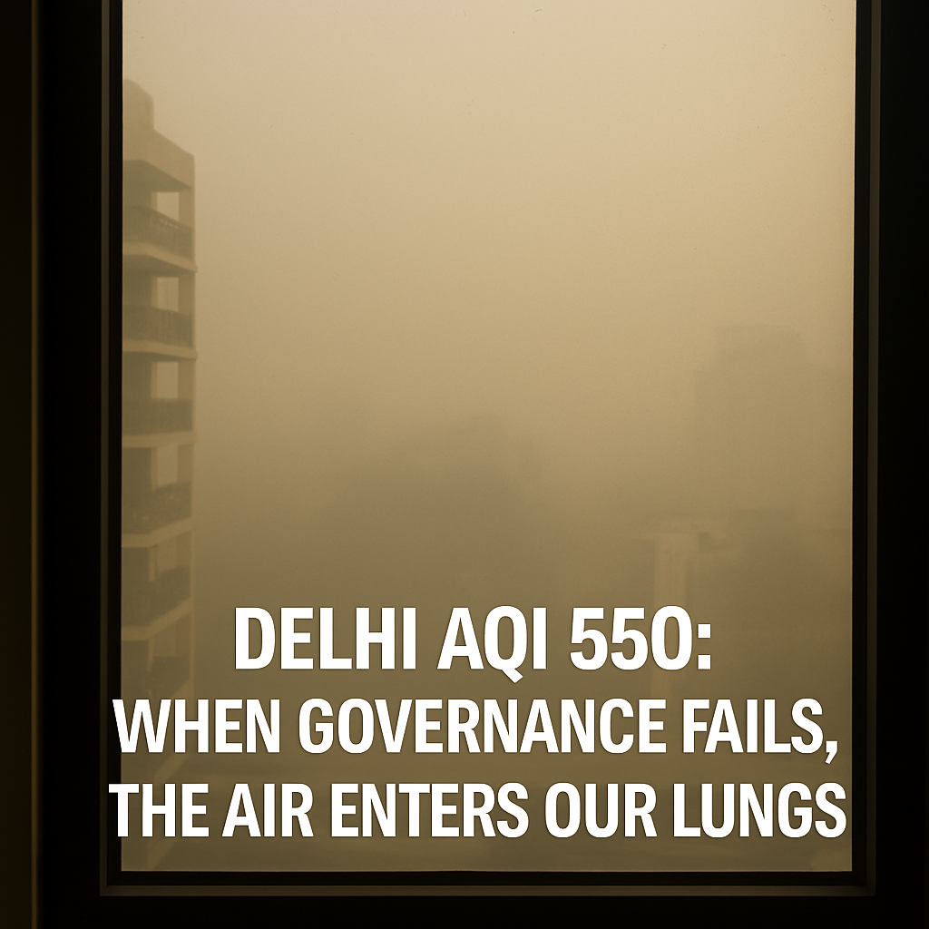 Delhi AQI 550: When Governance Fails, the Air Enters Our Lungs