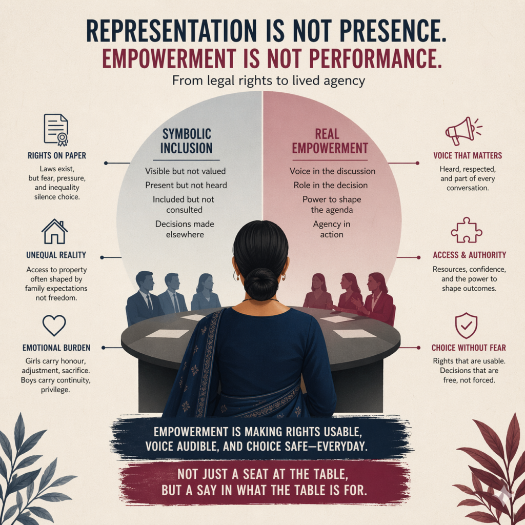 Representation Is Not Presence. Empowerment Is Not Performance.